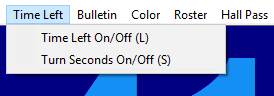 Time Left Menu