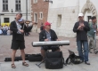 musicians in square
